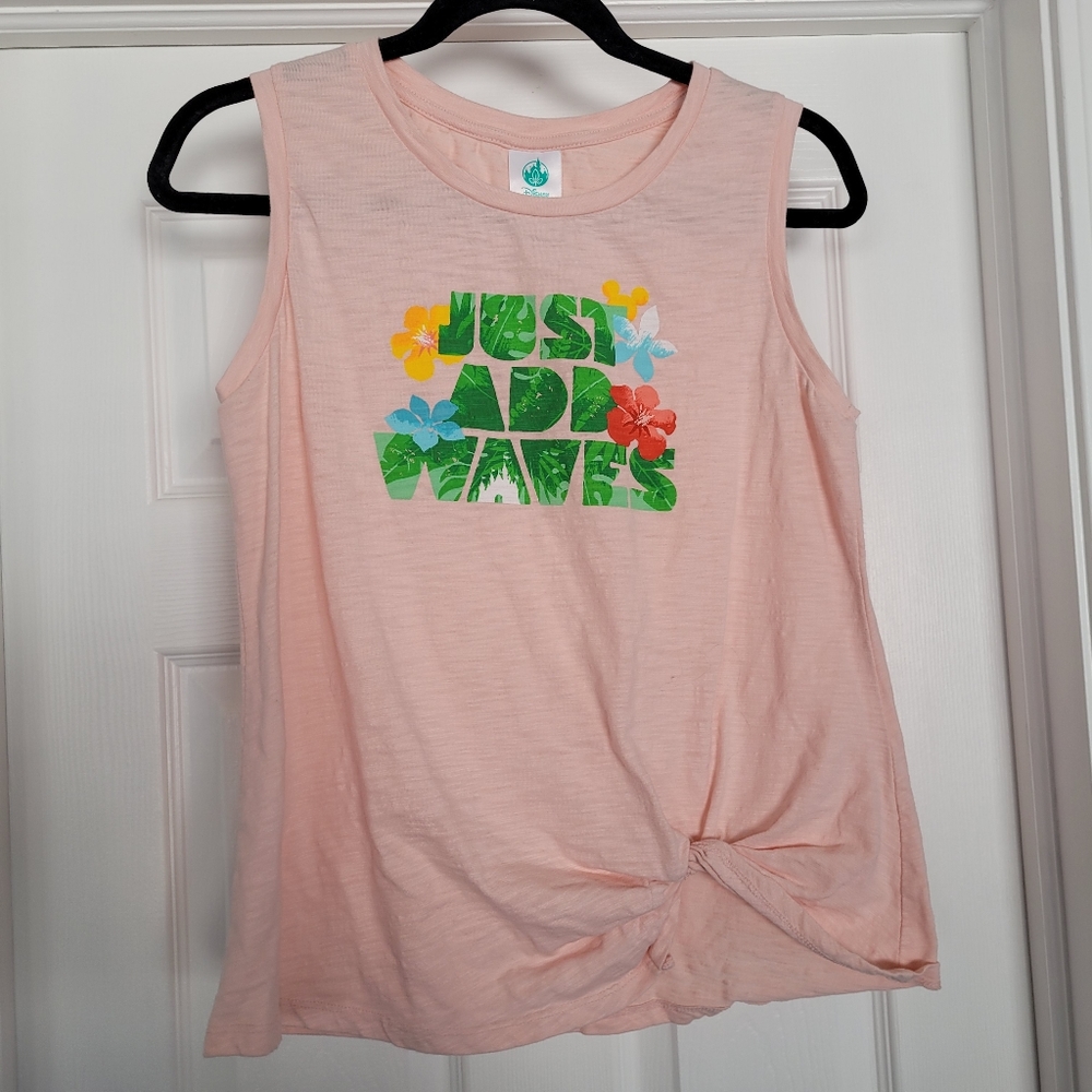 Disney pale pink tropical tank top size M